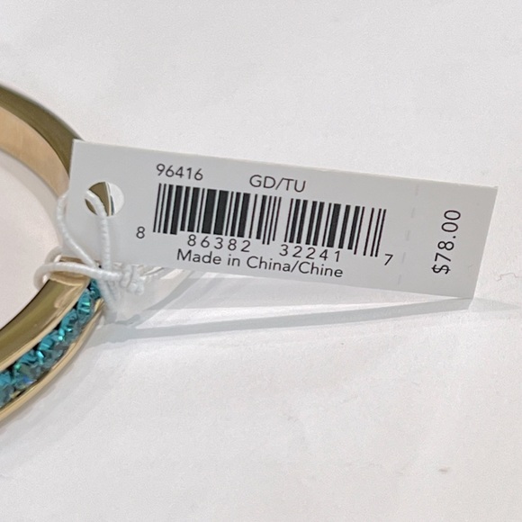 NWT Coach Pave Bangle (Color: Gold/Turquoise) - Picture 14 of 14